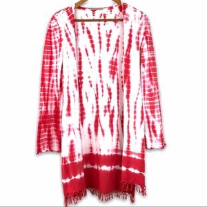 Soft Surroundings Captiva Pink Tie Dye Cardigan S